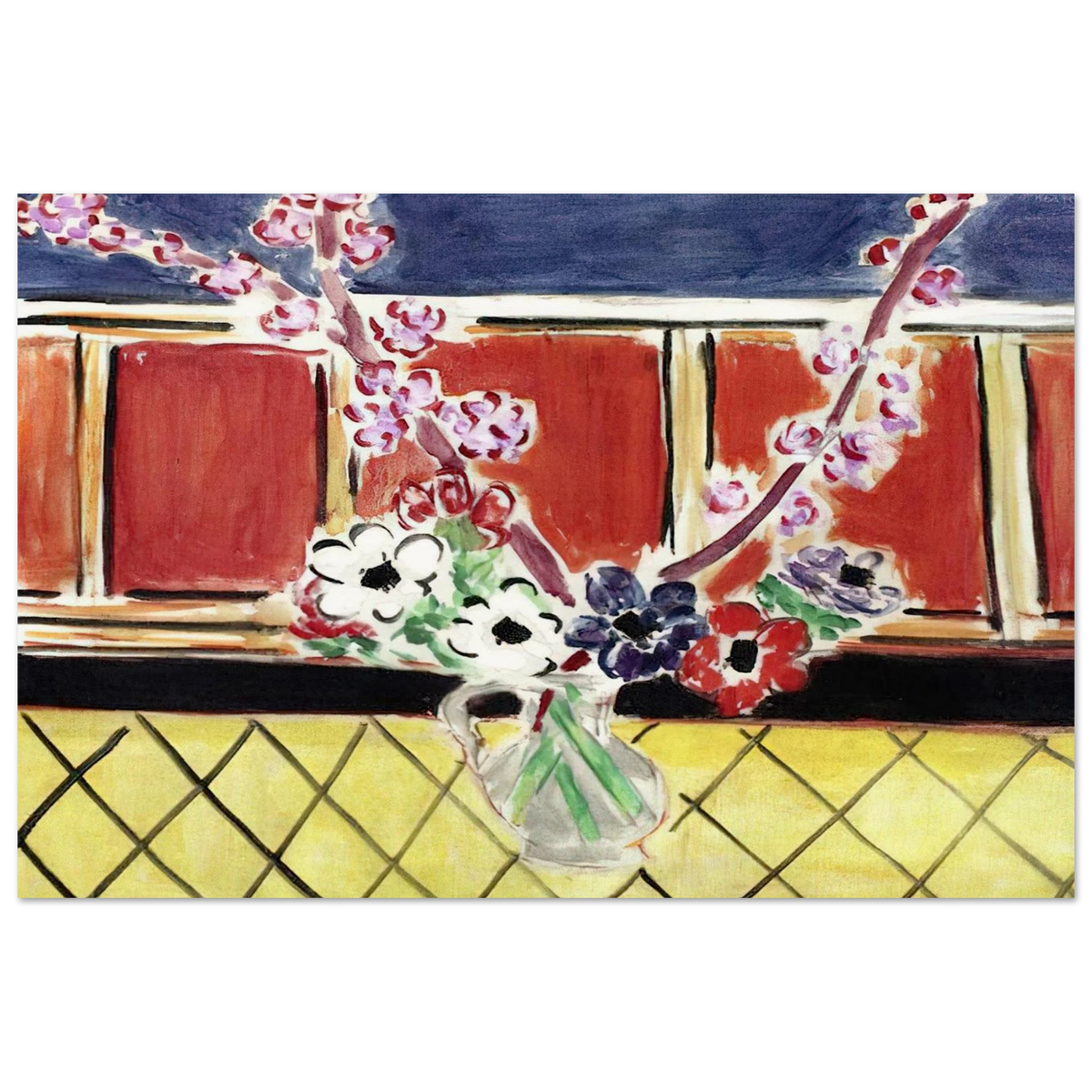 ANEMONES AND PEACH BLOSSOMS 1944 Poster | Henri Matisse Poster | Henri Matisse Print