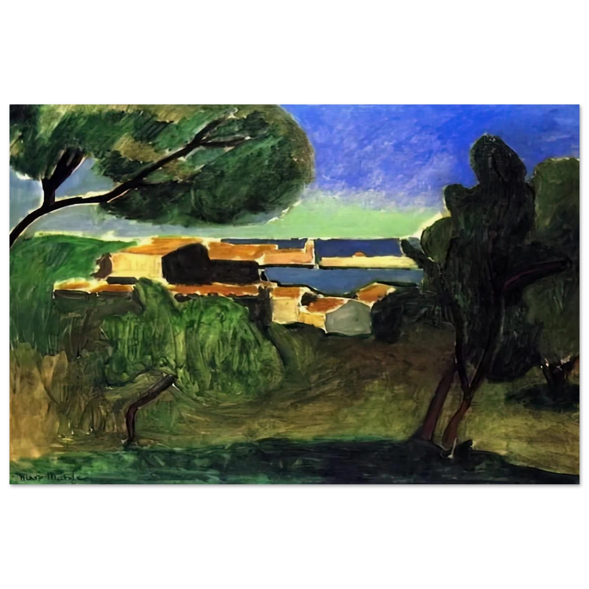 LANDSCAPE AT COLLIOURE III 1907 Poster | Henri Matisse Poster | Henri Matisse Print