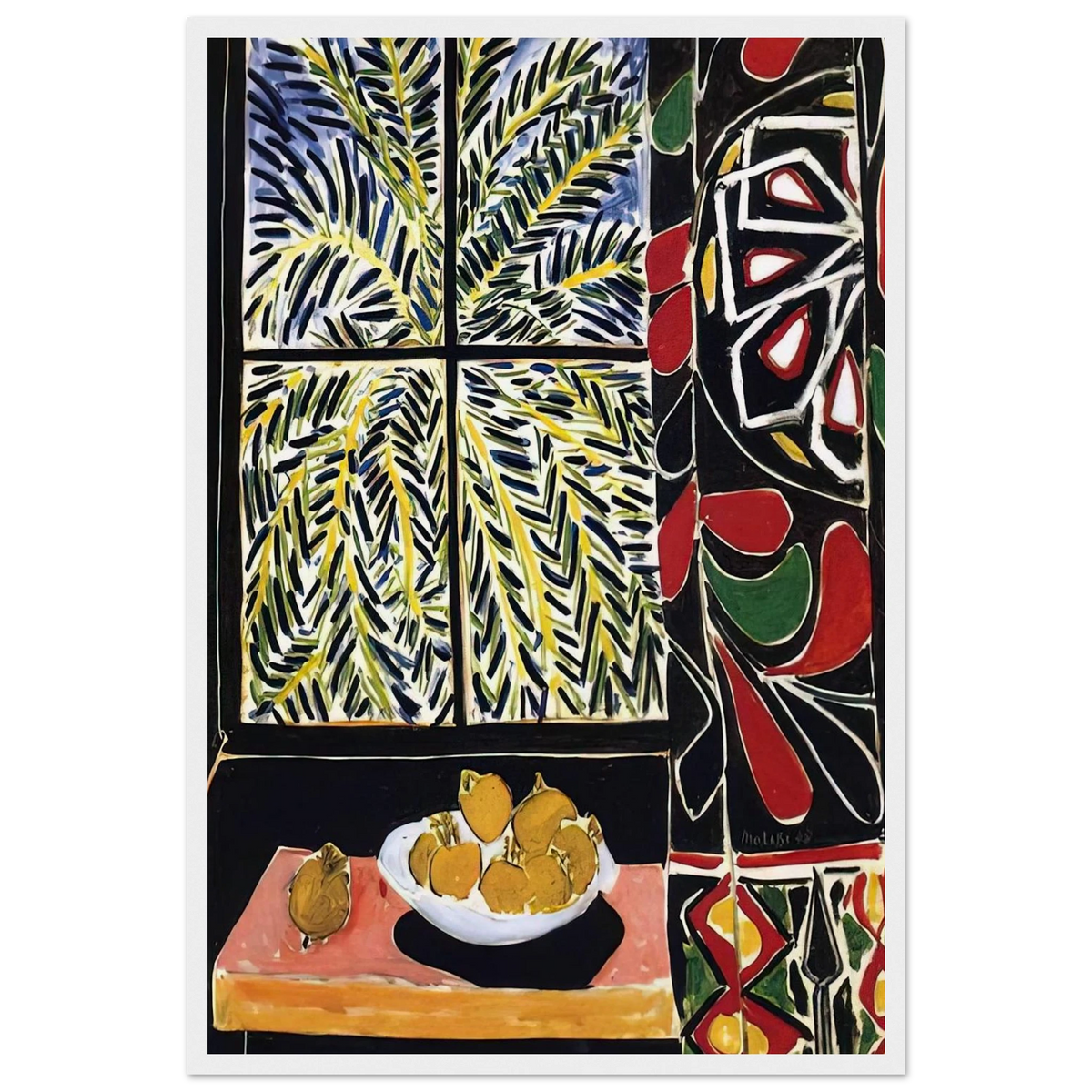 INTERIOR WITH EGYPTIAN CURTAIN 1948 Framed Poster | Henri Matisse Framed Prints Wall Art | Henri Matisse Print