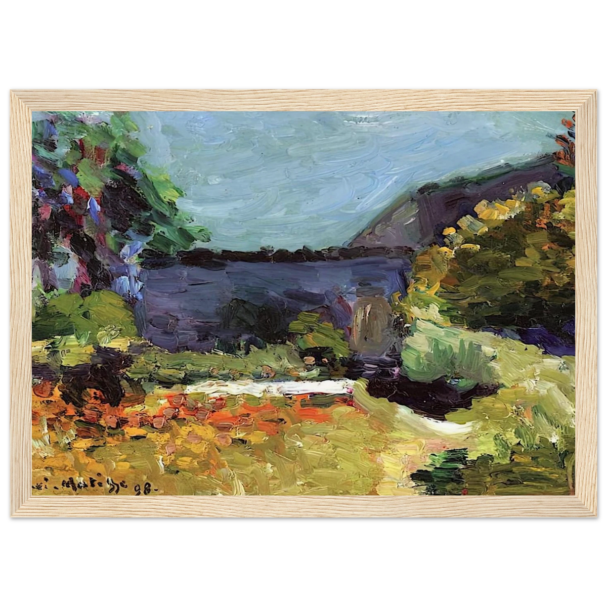 LANDSCAPE 1898 Framed Poster | Henri Matisse Framed Prints Wall Art | Henri Matisse Print