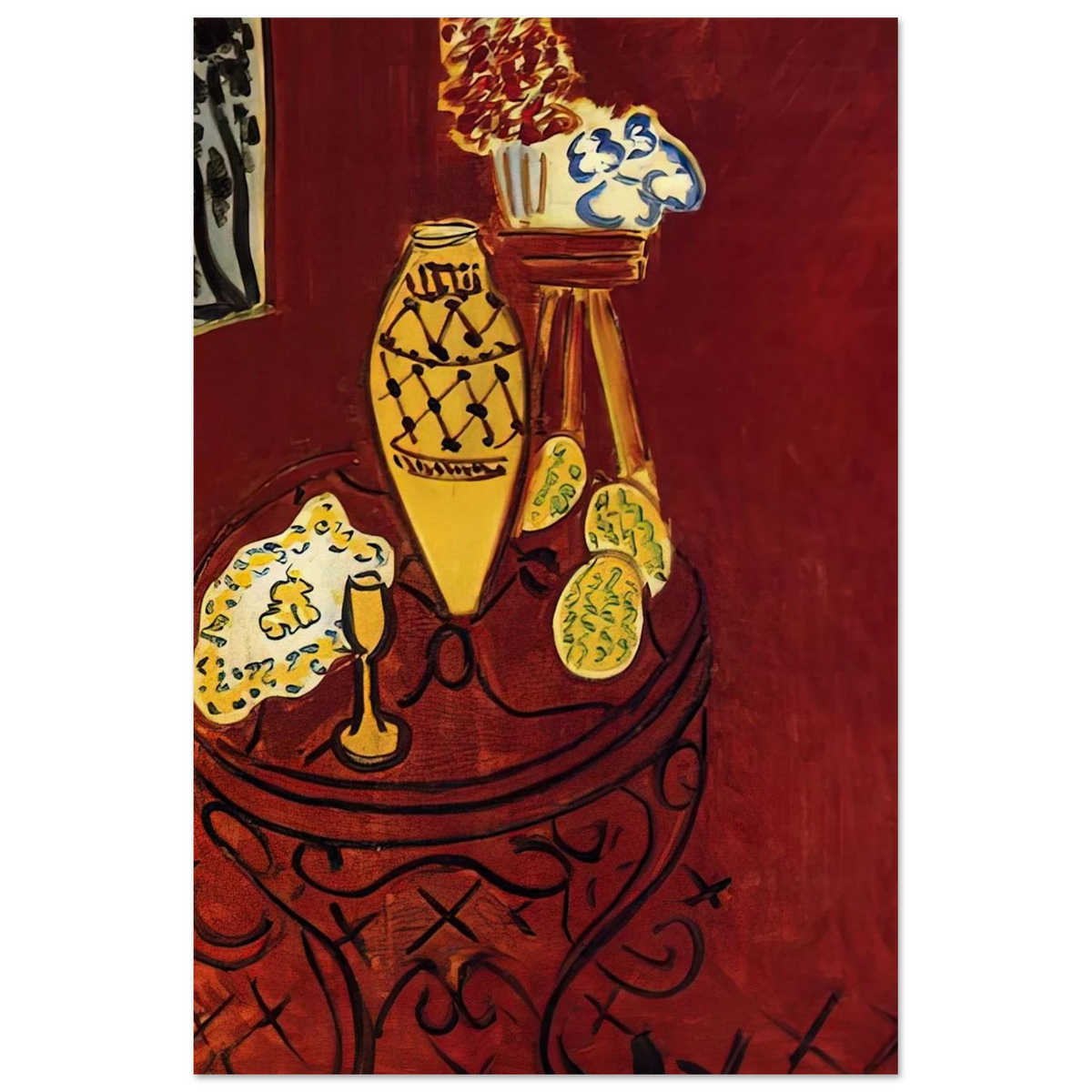 INTERIOR IN VENETIAN RED 1946 Poster | Henri Matisse Poster | Henri Matisse Print