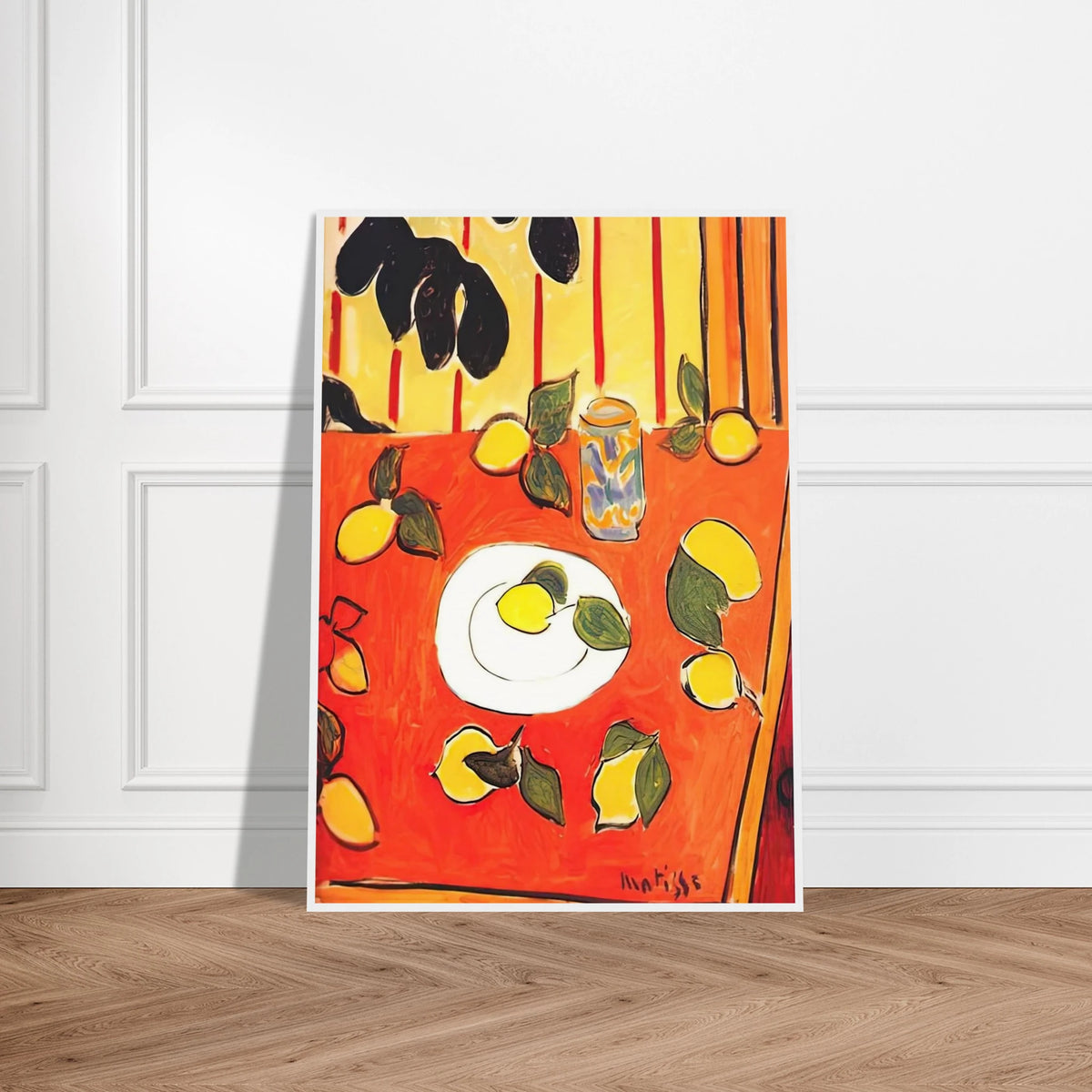 BLACK PHILODENDRON AND LEMONS 1943 Framed Poster | Henri Matisse Framed Prints Wall Art | Henri Matisse Print