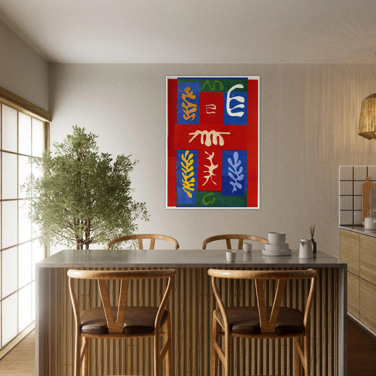 CUT OUTS 4 Framed Poster | Henri Matisse Framed Prints Wall Art | Henri Matisse Print