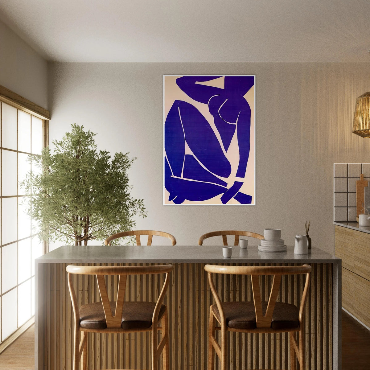 BLUE NUDE III 1952 Framed Poster | Henri Matisse Framed Prints Wall Art | Henri Matisse Print