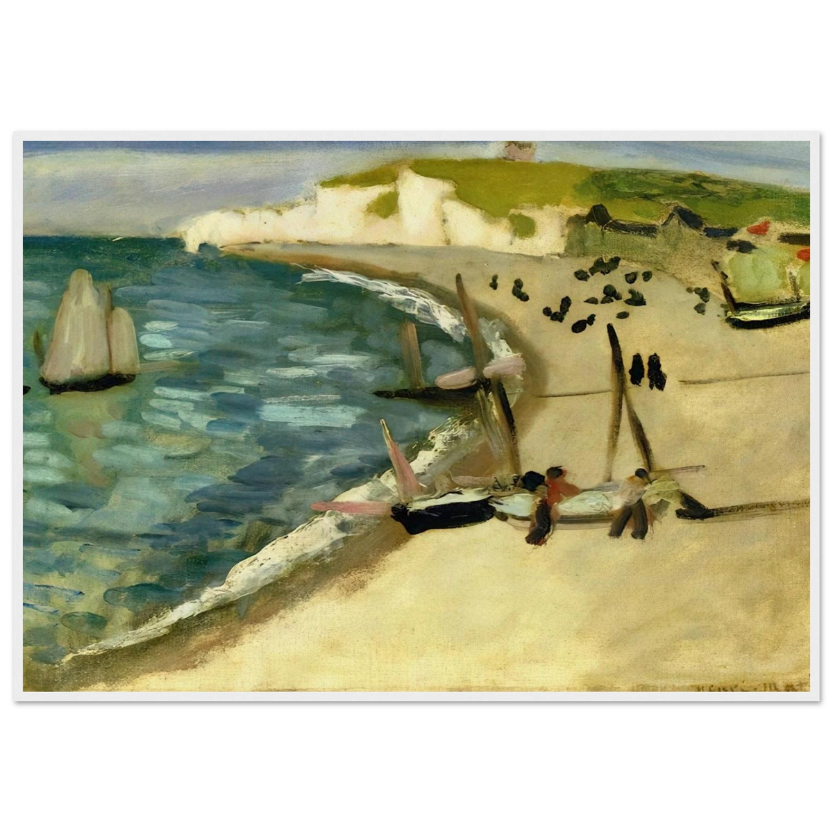 AHT AMONT CLIFFS AT ETRETAT 1920 Framed Poster | Henri Matisse Framed Prints Wall Art | Henri Matisse Print