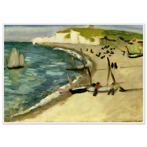 AHT AMONT CLIFFS AT ETRETAT 1920 Framed Poster | Henri Matisse Framed Prints Wall Art | Henri Matisse Print