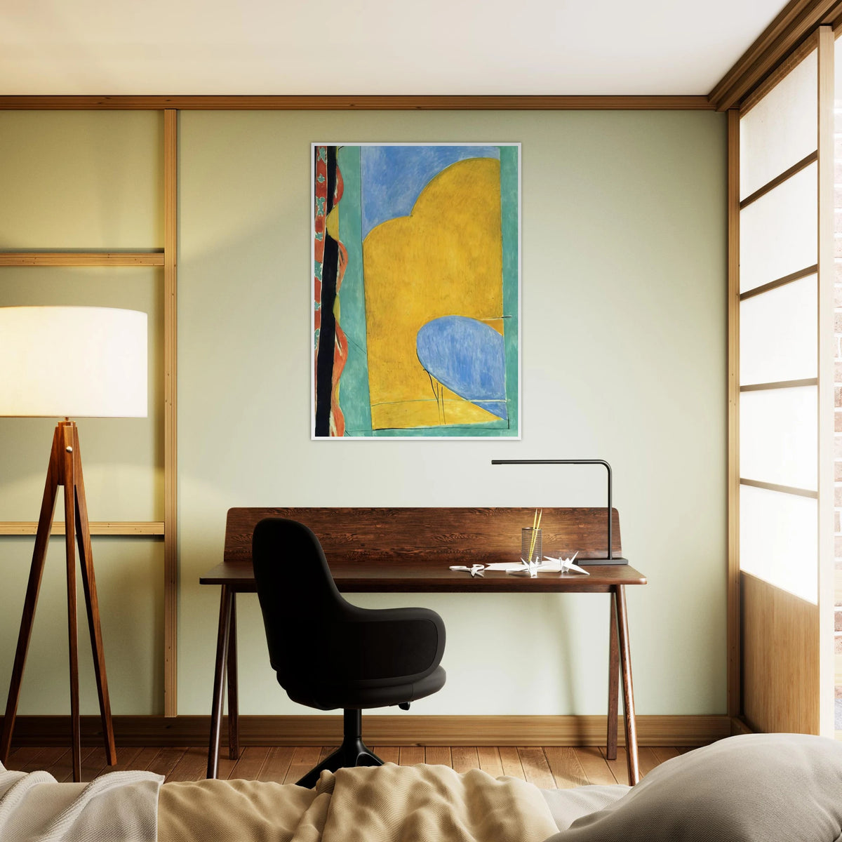 THE YELLOW CURTAIN Framed Poster | Henri Matisse Framed Prints Wall Art | Henri Matisse Print