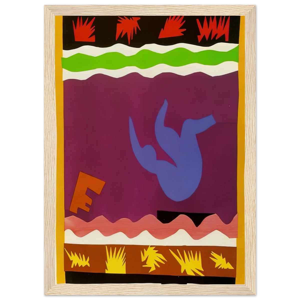 THE TOBOGGAN 1943 Framed Poster | Henri Matisse Framed Prints Wall Art | Henri Matisse Print