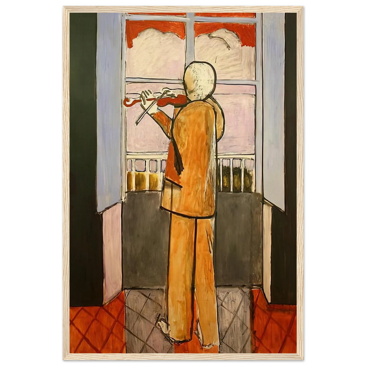 THE VIOLINIST AT THE WINDOW 1918 Framed Poster | Henri Matisse Framed Prints Wall Art | Henri Matisse Print