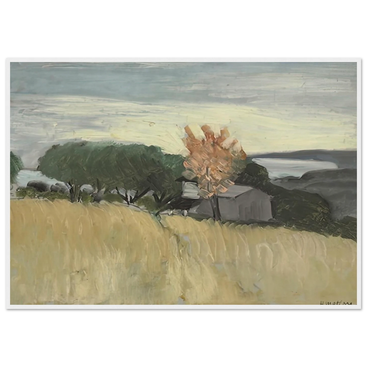 CHAMPS DE BLE A CAGNES 1918 Framed Poster | Henri Matisse Framed Prints Wall Art | Henri Matisse Print