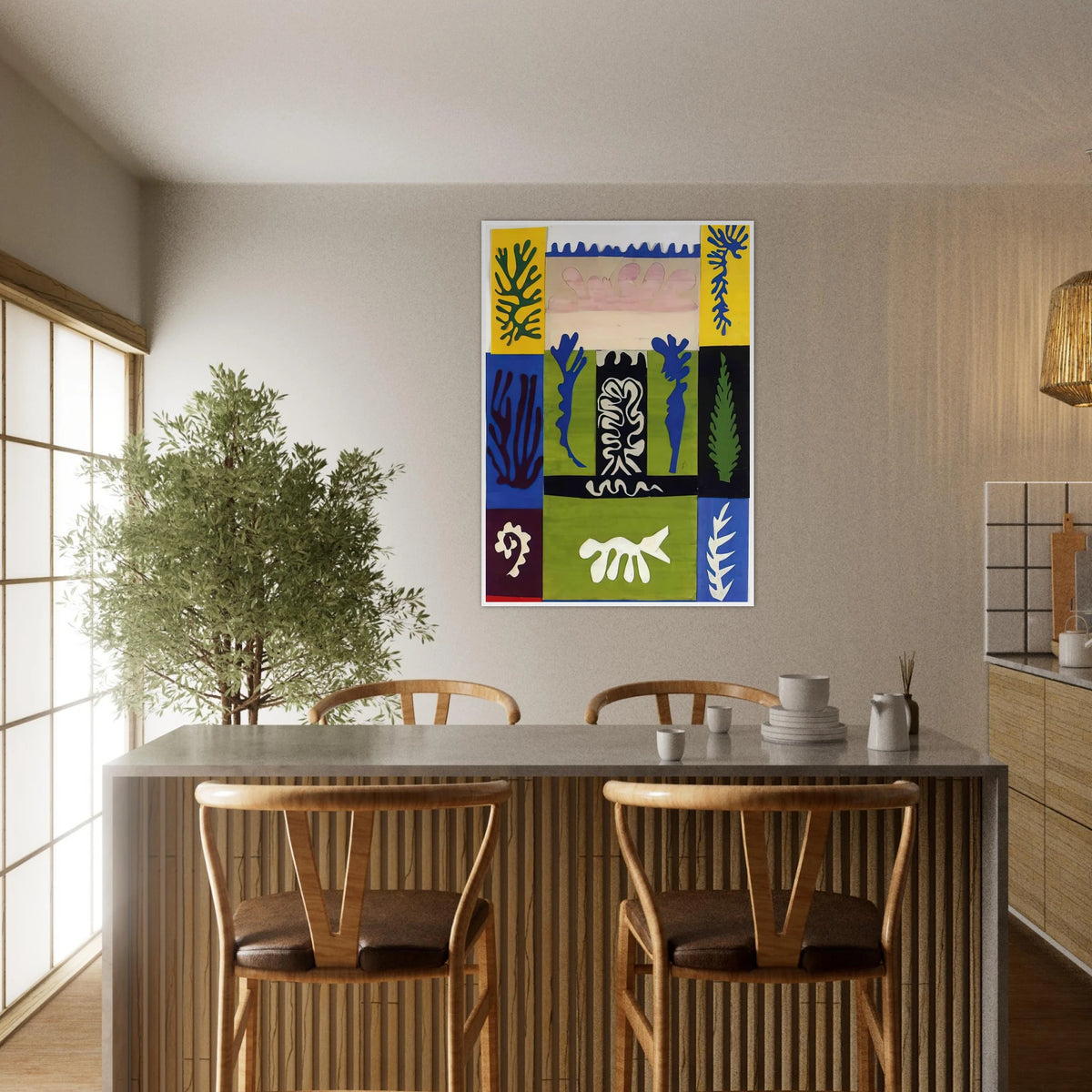 CUT OUTS 5 Framed Poster | Henri Matisse Framed Prints Wall Art | Henri Matisse Print