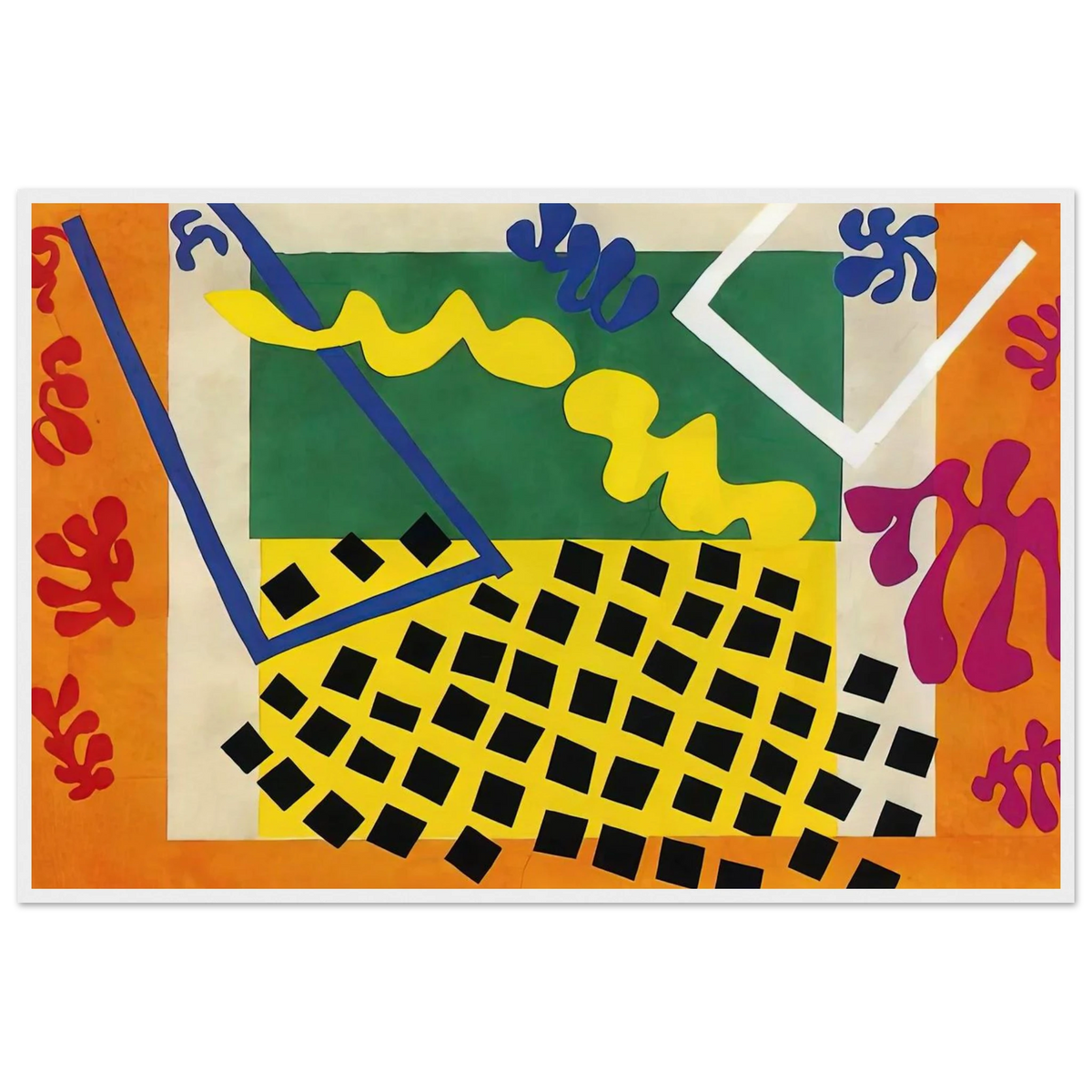 CUT OUTS 3 Framed Poster | Henri Matisse Framed Prints Wall Art | Henri Matisse Print