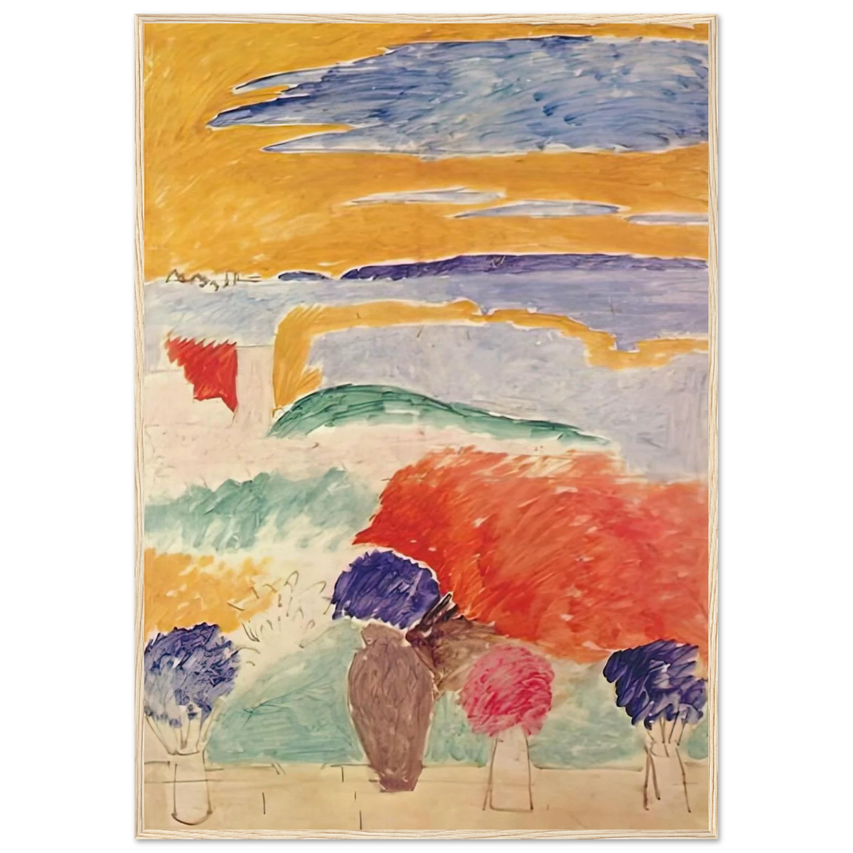 OPEN WINDOW AT TANGIER 1913 Framed Poster | Henri Matisse Framed Prints Wall Art | Henri Matisse Print