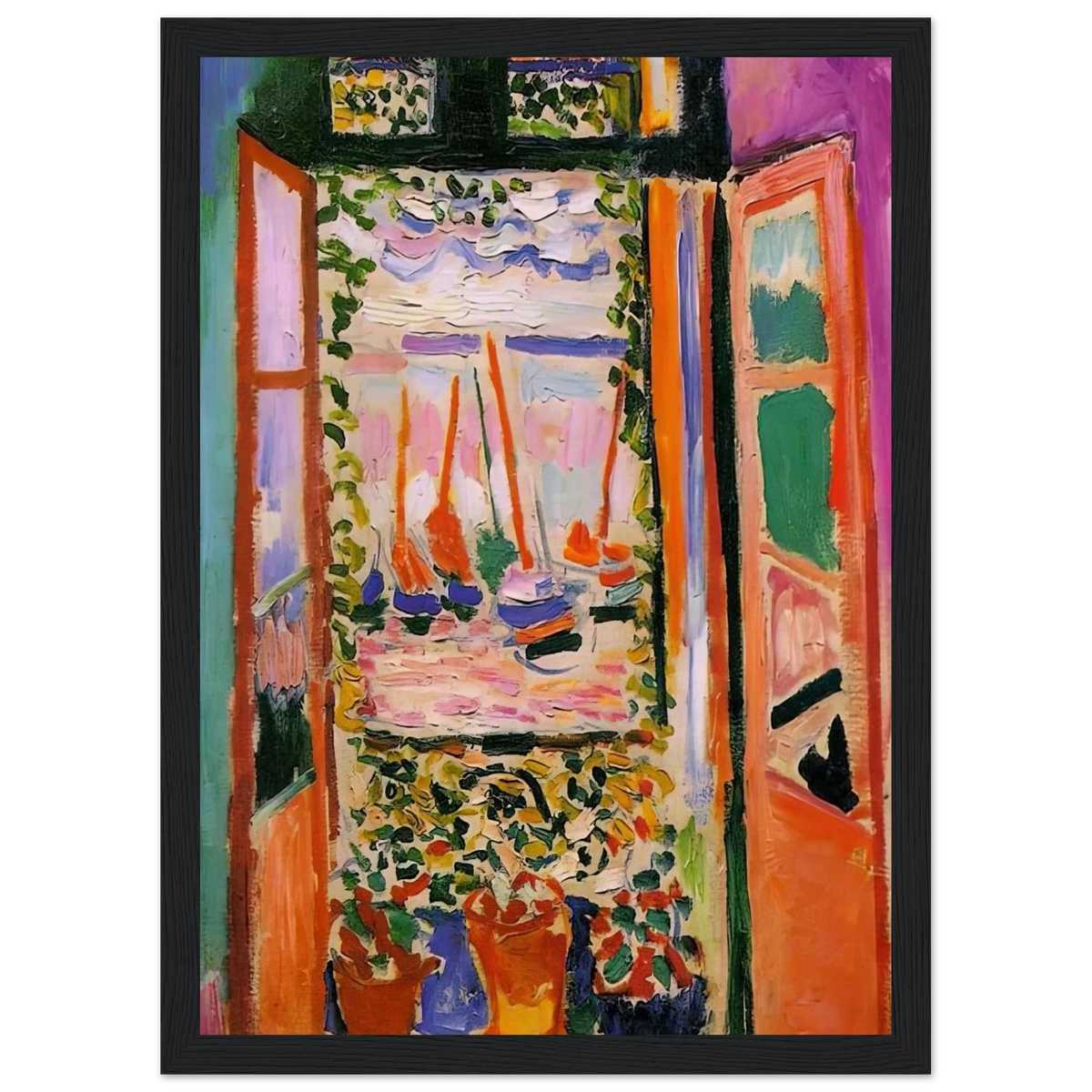 OPEN WINDOW COLLIOURE 1905 Framed Poster | Henri Matisse Framed Prints Wall Art | Henri Matisse Print