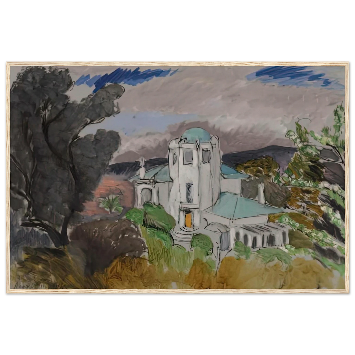 BLUE VILLA 1918 Framed Poster | Henri Matisse Framed Prints Wall Art | Henri Matisse Print