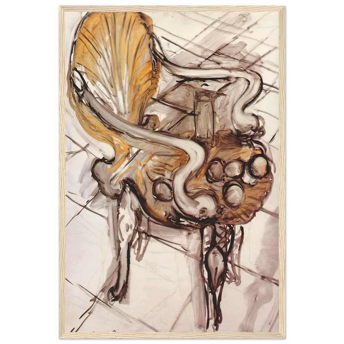 VENETIAN ARMCHAIR WITH FRUITS 1942 Framed Poster | Henri Matisse Framed Prints Wall Art | Henri Matisse Print