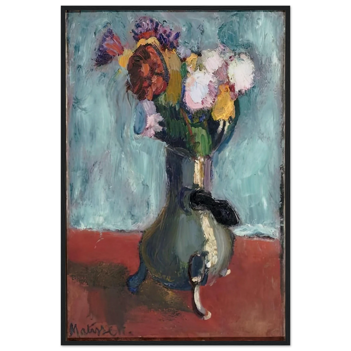 BOUQUET OF FLOWERS IN CHOCOLATE 1902 Framed Poster | Henri Matisse Framed Prints Wall Art | Henri Matisse Print