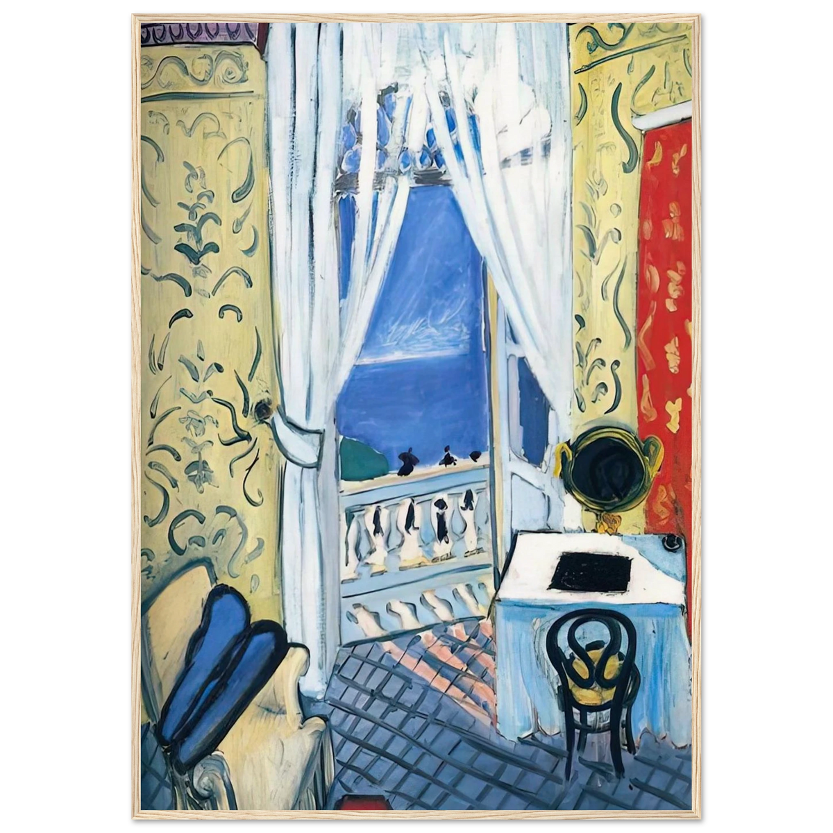 INTERIOR WITH A VIOLIN CASE 1919 Framed Poster | Henri Matisse Framed Prints Wall Art | Henri Matisse Print
