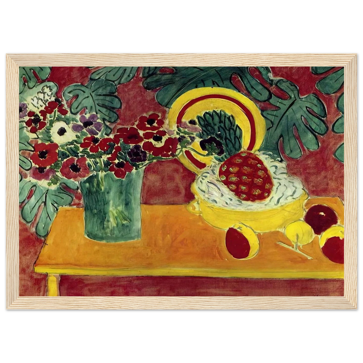 PINEAPPLE AND ANEMONES 1940 Framed Poster | Henri Matisse Framed Prints Wall Art | Henri Matisse Print