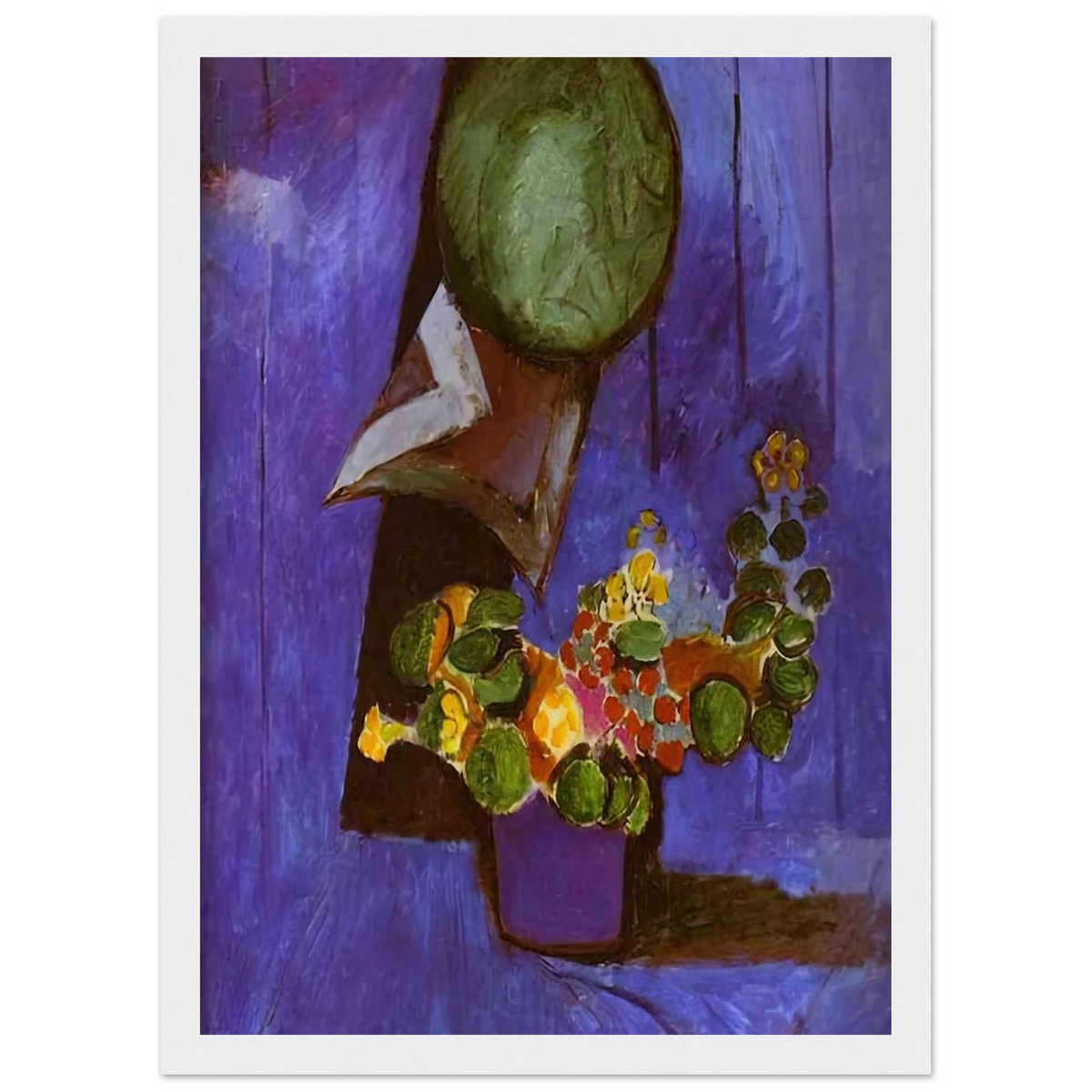 FLOWERS AND CERAMIC PLATE Framed Poster | Henri Matisse Framed Prints Wall Art | Henri Matisse Print