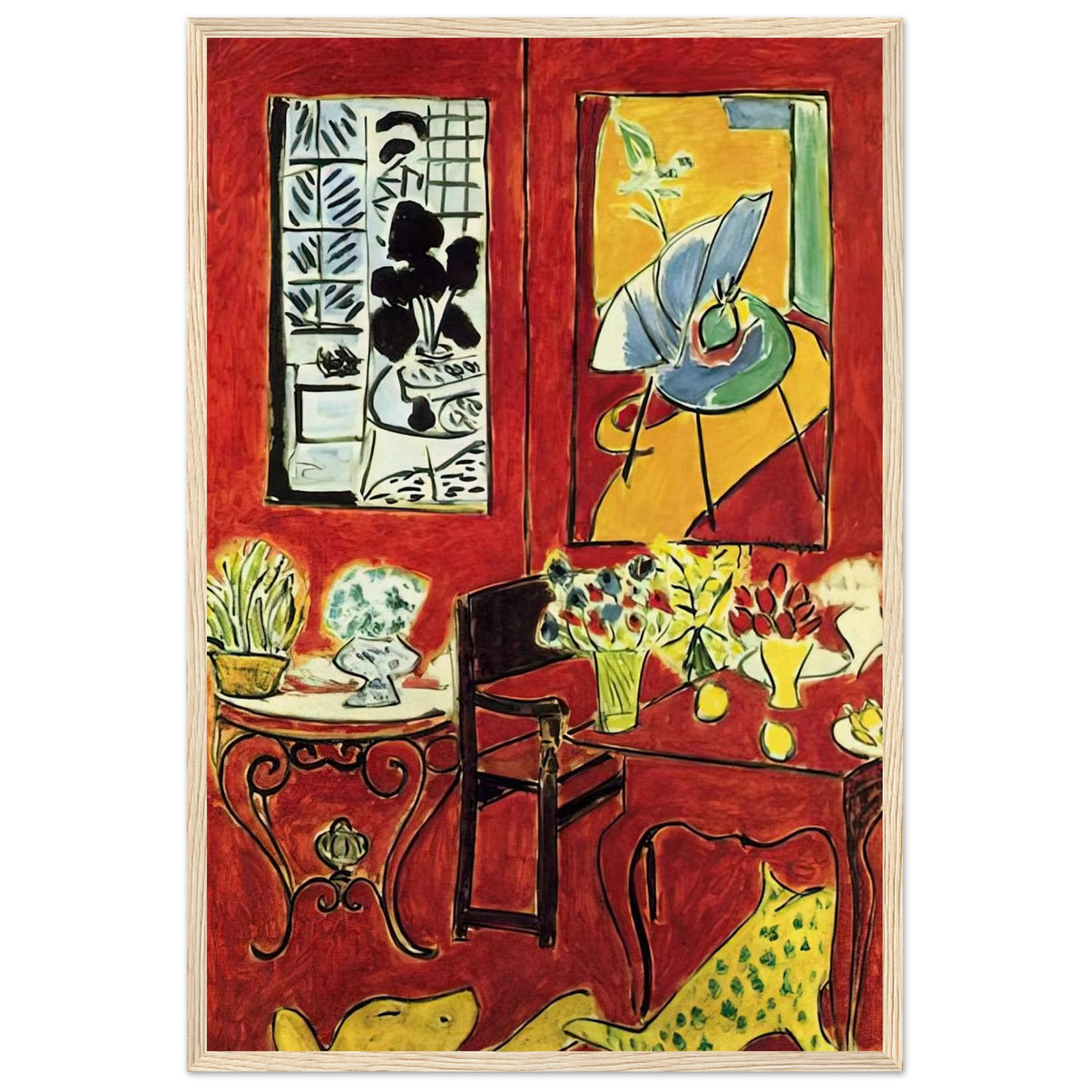 LARGE RED INTERIOR 1948 Framed Poster | Henri Matisse Framed Prints Wall Art | Henri Matisse Print