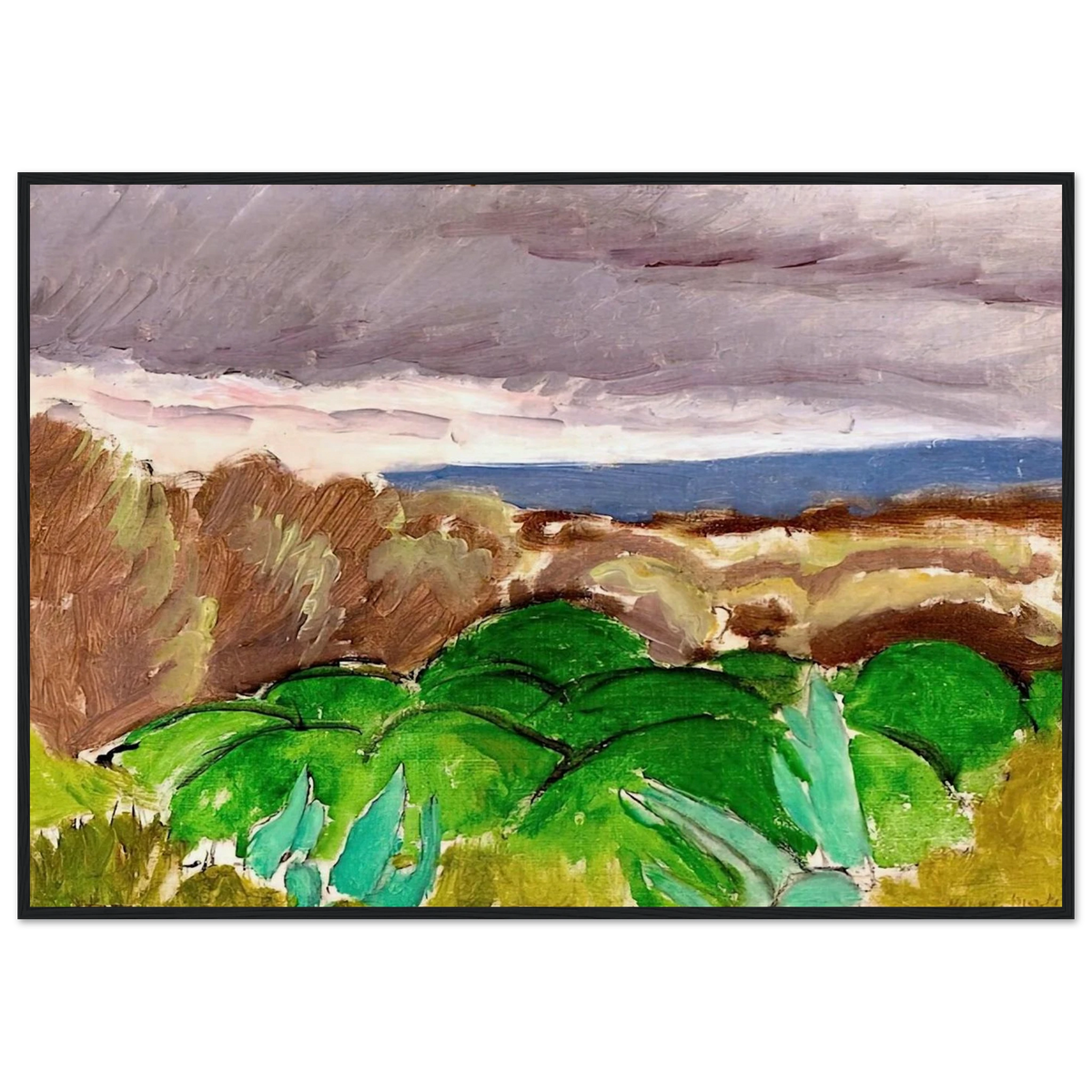 CAGNES LANDSCAPE IN STORMY WEATHER 1917 Framed Poster | Henri Matisse Framed Prints Wall Art | Henri Matisse Print