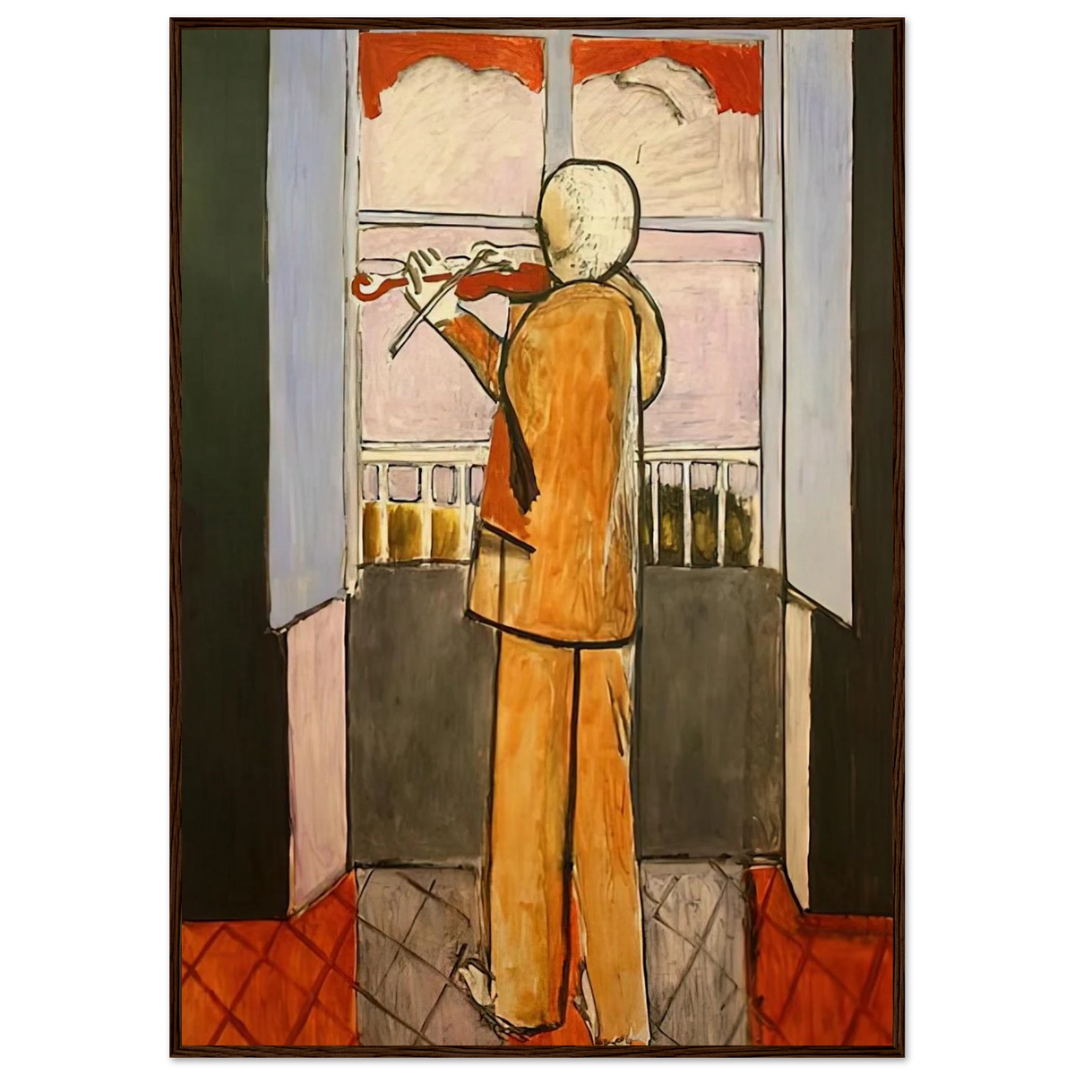 THE VIOLINIST AT THE WINDOW 1918 Framed Poster | Henri Matisse Framed Prints Wall Art | Henri Matisse Print
