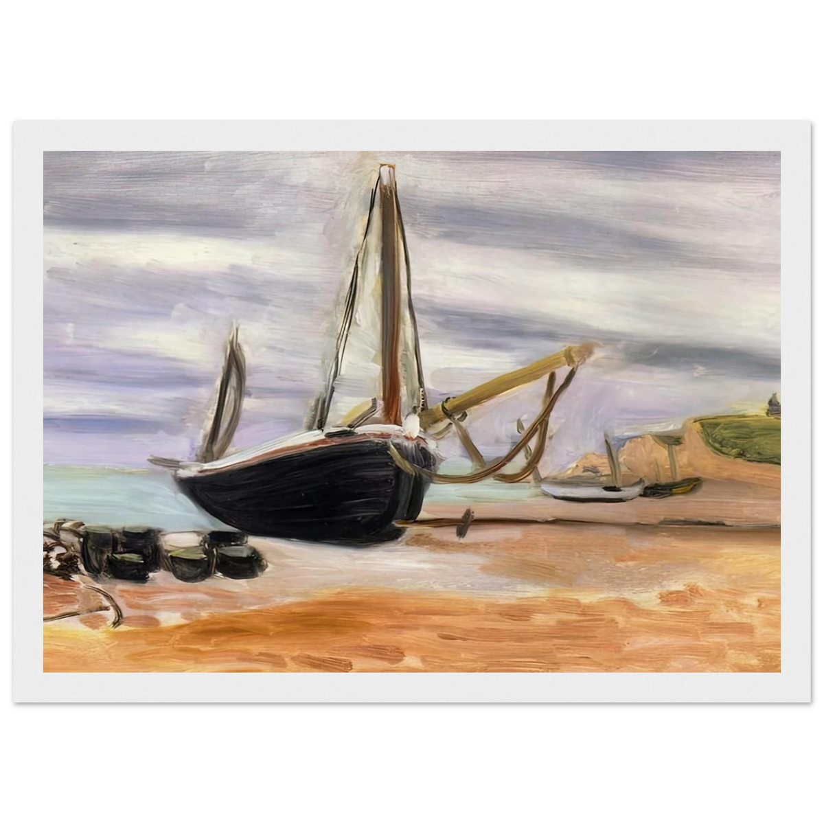 BOATS AT ETRETAT 1920 Framed Poster | Henri Matisse Framed Prints Wall Art | Henri Matisse Print