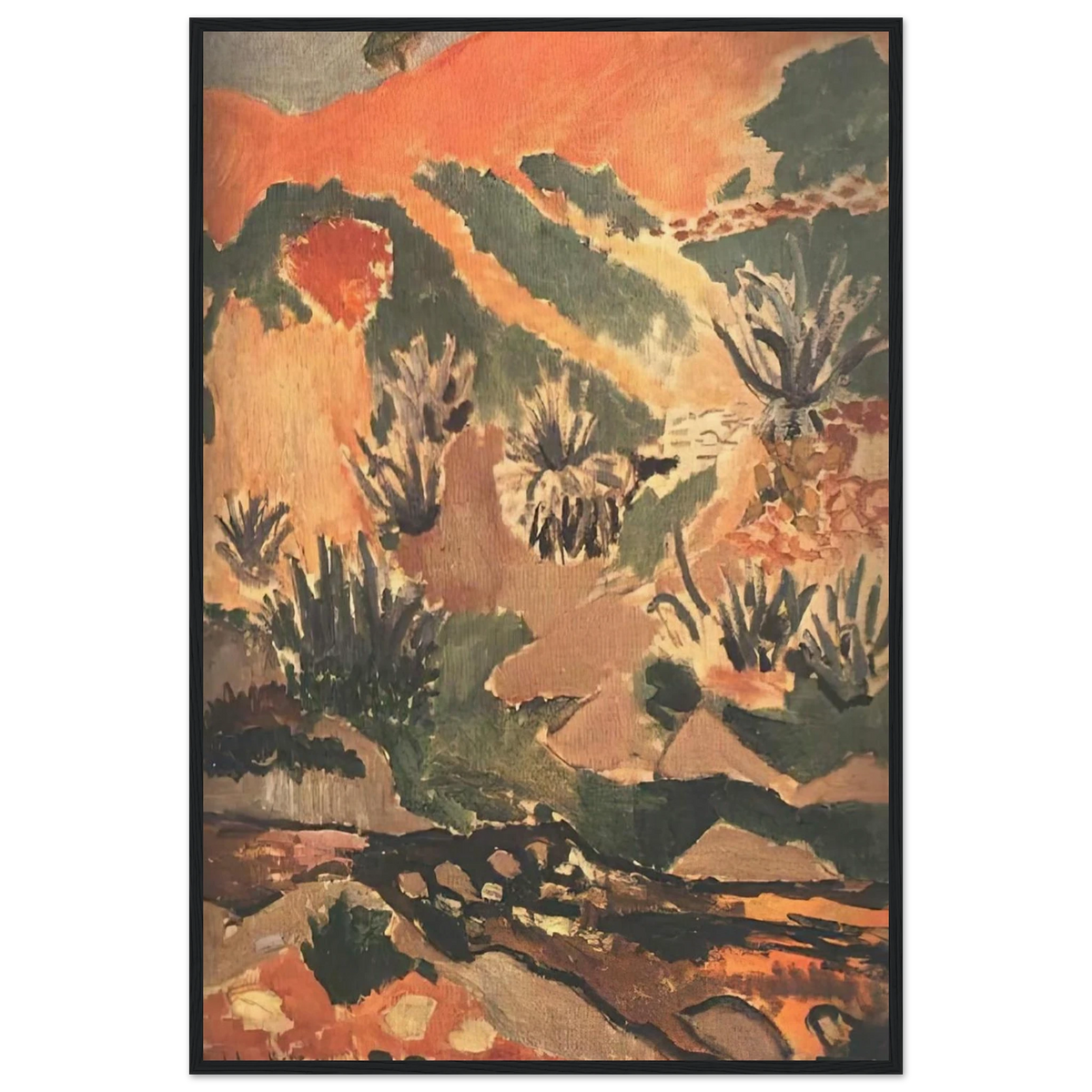 LANDSCAPE WITH BROOK BROOK WITH ALOES 1907 Framed Poster | Henri Matisse Framed Prints Wall Art | Henri Matisse Print