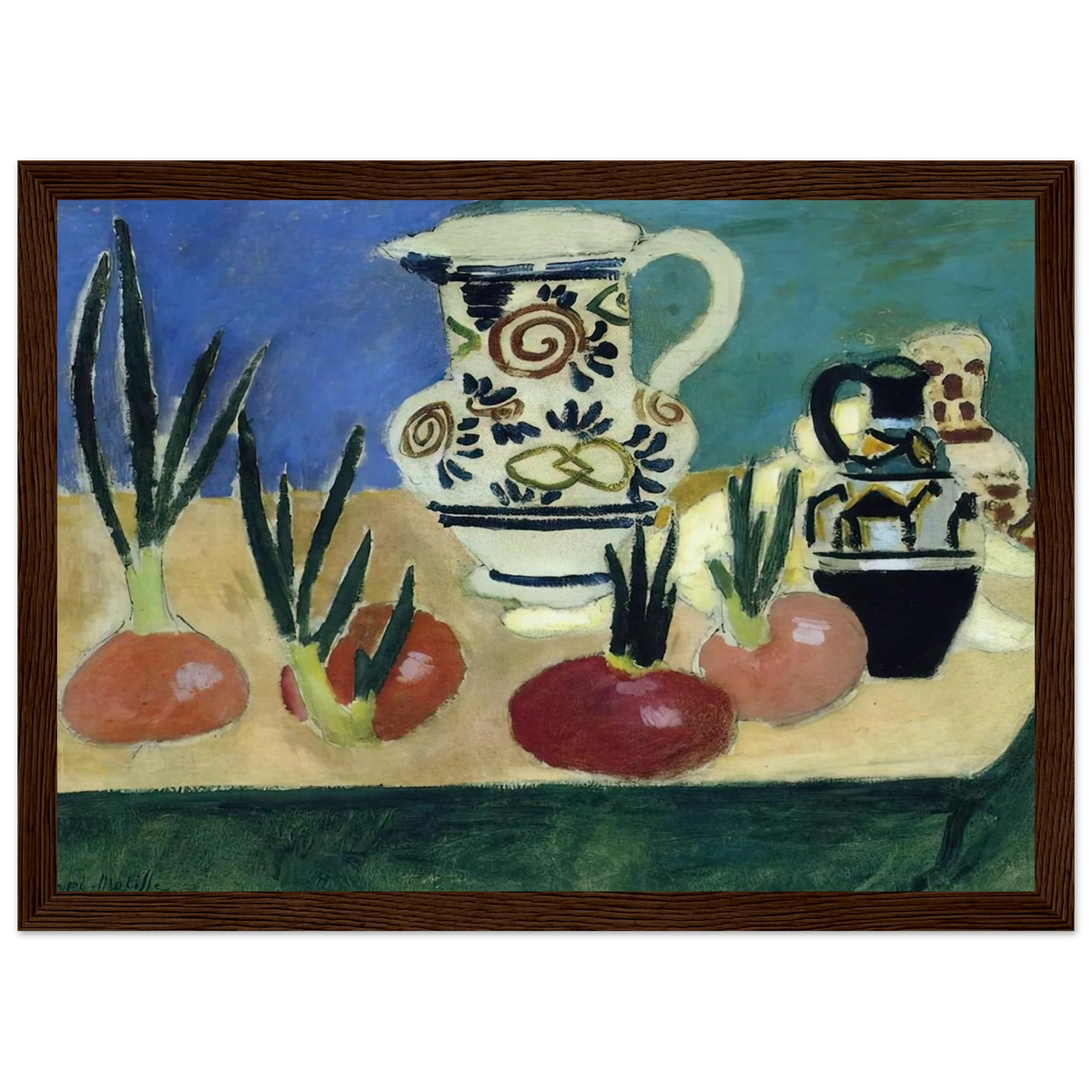 THE RED ONIONS 1906 Framed Poster | Henri Matisse Framed Prints Wall Art | Henri Matisse Print
