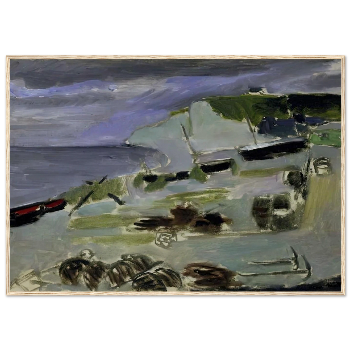 BOATS ON THE BEACH ETRETAT 1920 Framed Poster | Henri Matisse Framed Prints Wall Art | Henri Matisse Print