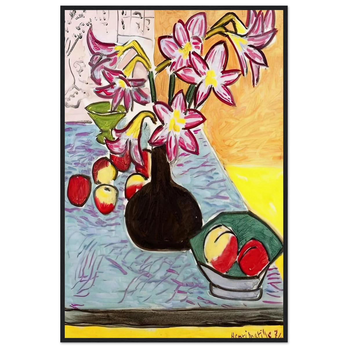 VASE OF AMARYLLIS 1941 Framed Poster | Henri Matisse Framed Prints Wall Art | Henri Matisse Print