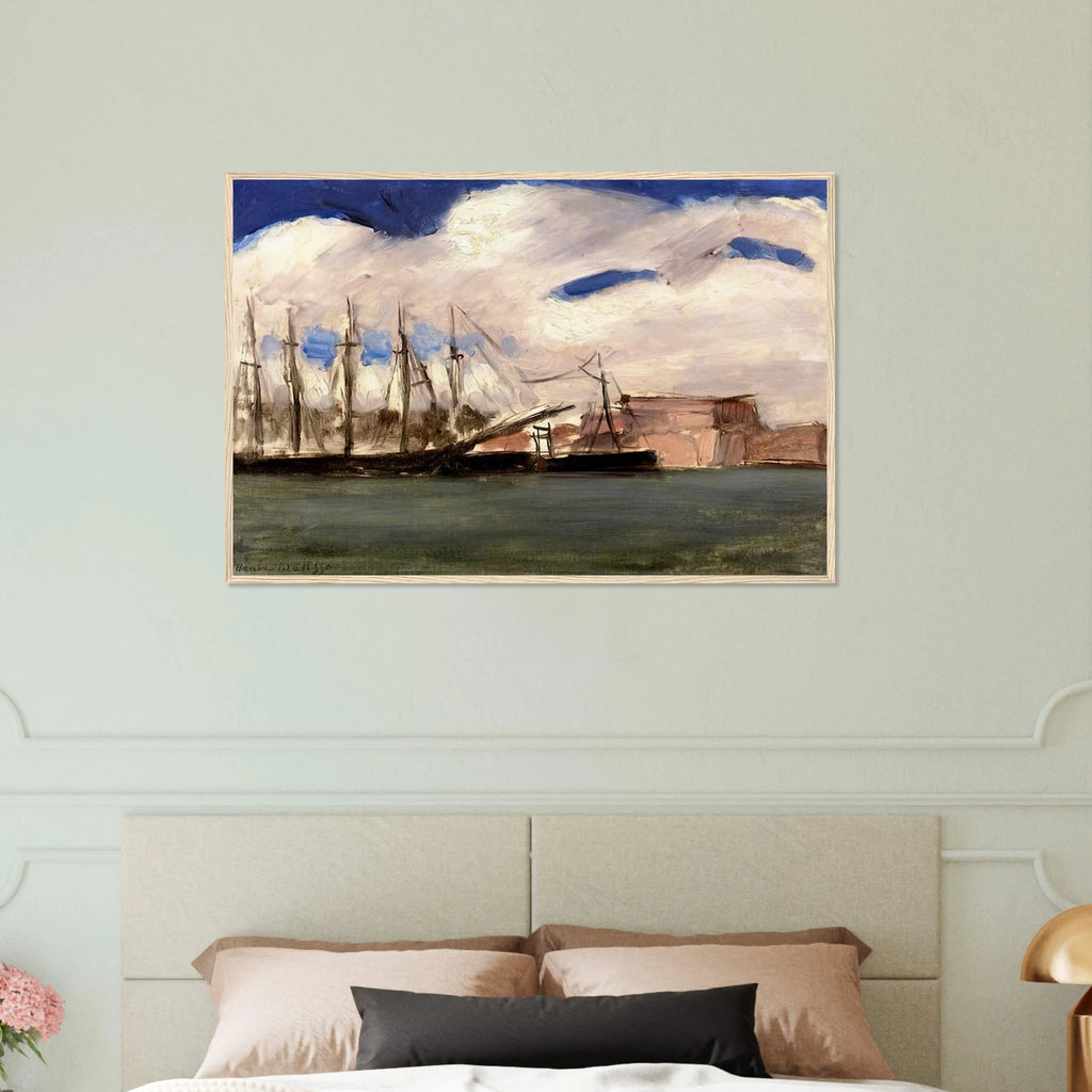 WHITE CLOUDS THE OLD PORT OF MARSEILLE 1918 Framed Poster | Henri Matisse Framed Prints Wall Art | Henri Matisse Print