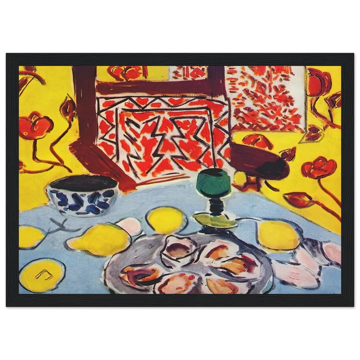OYSTERS AND WOODEN ARMCHAIR 1943 Framed Poster | Henri Matisse Framed Prints Wall Art | Henri Matisse Print