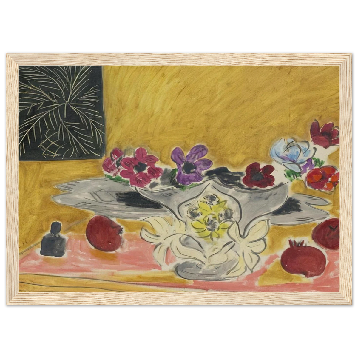 ANEMONES ET GRENADES 1946 Framed Poster | Henri Matisse Framed Prints Wall Art | Henri Matisse Print
