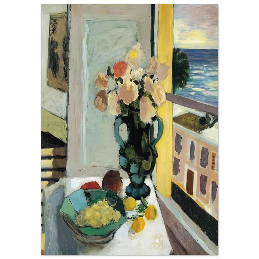 FLOWERS IN FRONT OF A WINDOW 1922 Poster | Henri Matisse Poster | Henri Matisse Print