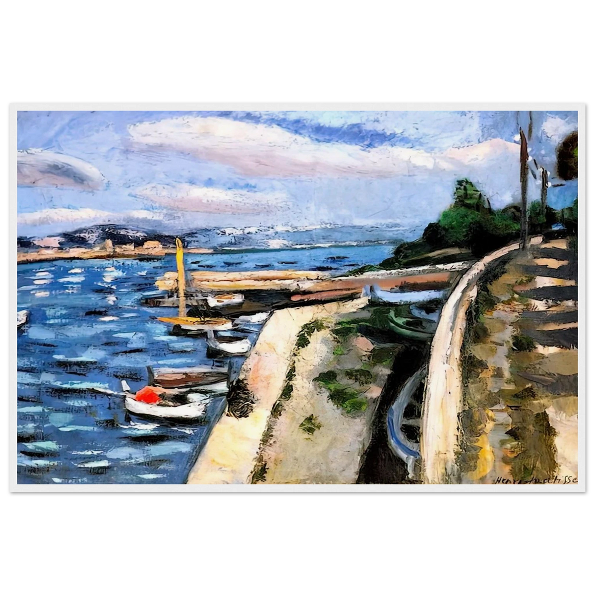 VIEW OF ANTIBES 1925 Framed Poster | Henri Matisse Framed Prints Wall Art | Henri Matisse Print