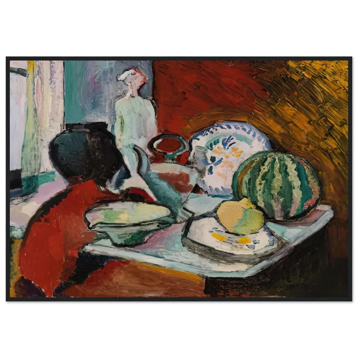 DISHES AND MELON 1907 Framed Poster | Henri Matisse Framed Prints Wall Art | Henri Matisse Print