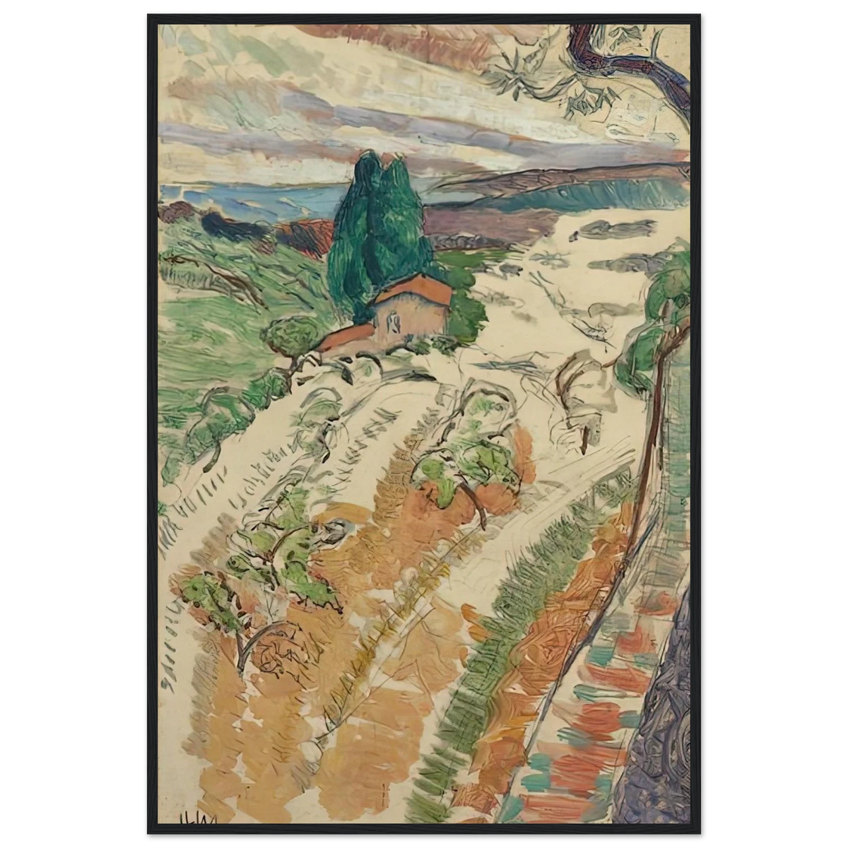 PAYSAGE ST TROPEZ 1904 Framed Poster | Henri Matisse Framed Prints Wall Art | Henri Matisse Print