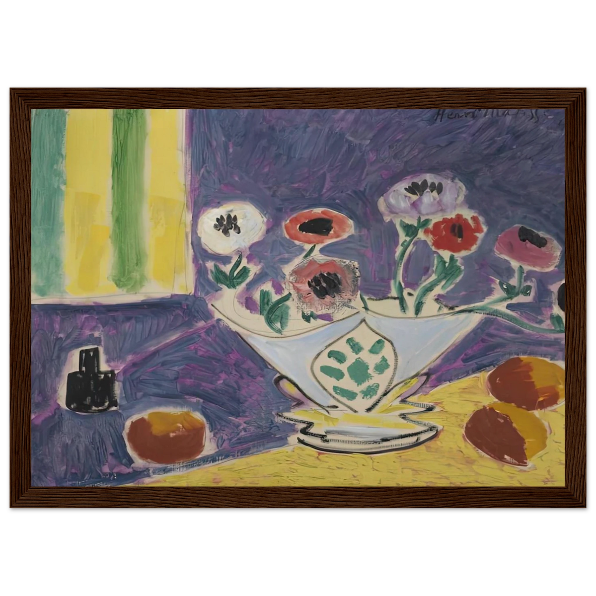 VASE D ANEMONES 1946 Framed Poster | Henri Matisse Framed Prints Wall Art | Henri Matisse Print