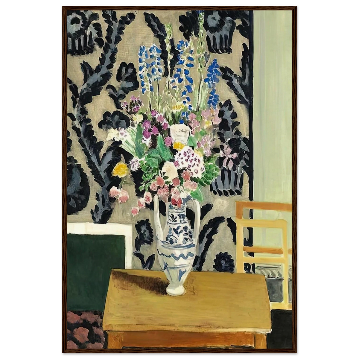 BOUQUET DE FLEURS POUR LE QUATORZE JUILLET 1919 Framed Poster | Henri Matisse Framed Prints Wall Art | Henri Matisse Print