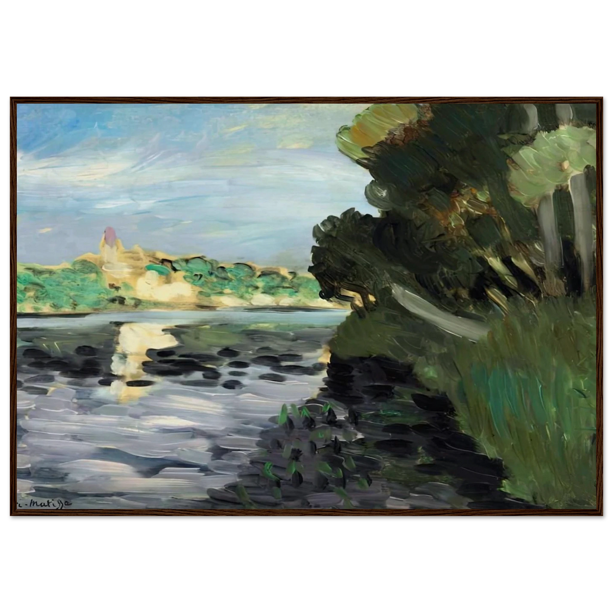 BORDS DE LA SEINE A VETHEUIL 1920 Framed Poster | Henri Matisse Framed Prints Wall Art | Henri Matisse Print