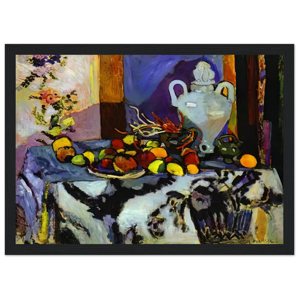 BLUE STILL LIFE Framed Poster | Henri Matisse Framed Prints Wall Art | Henri Matisse Print