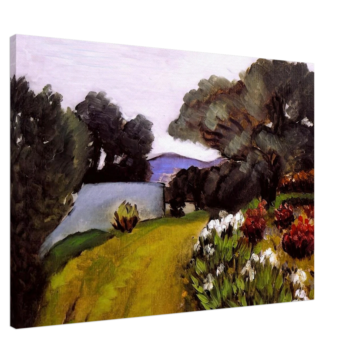 IN THE NICE COUNTRYSIDE GARDEN OF IRISES 1919 Canvas | Henri Matisse Canvas | Henri Matisse Print