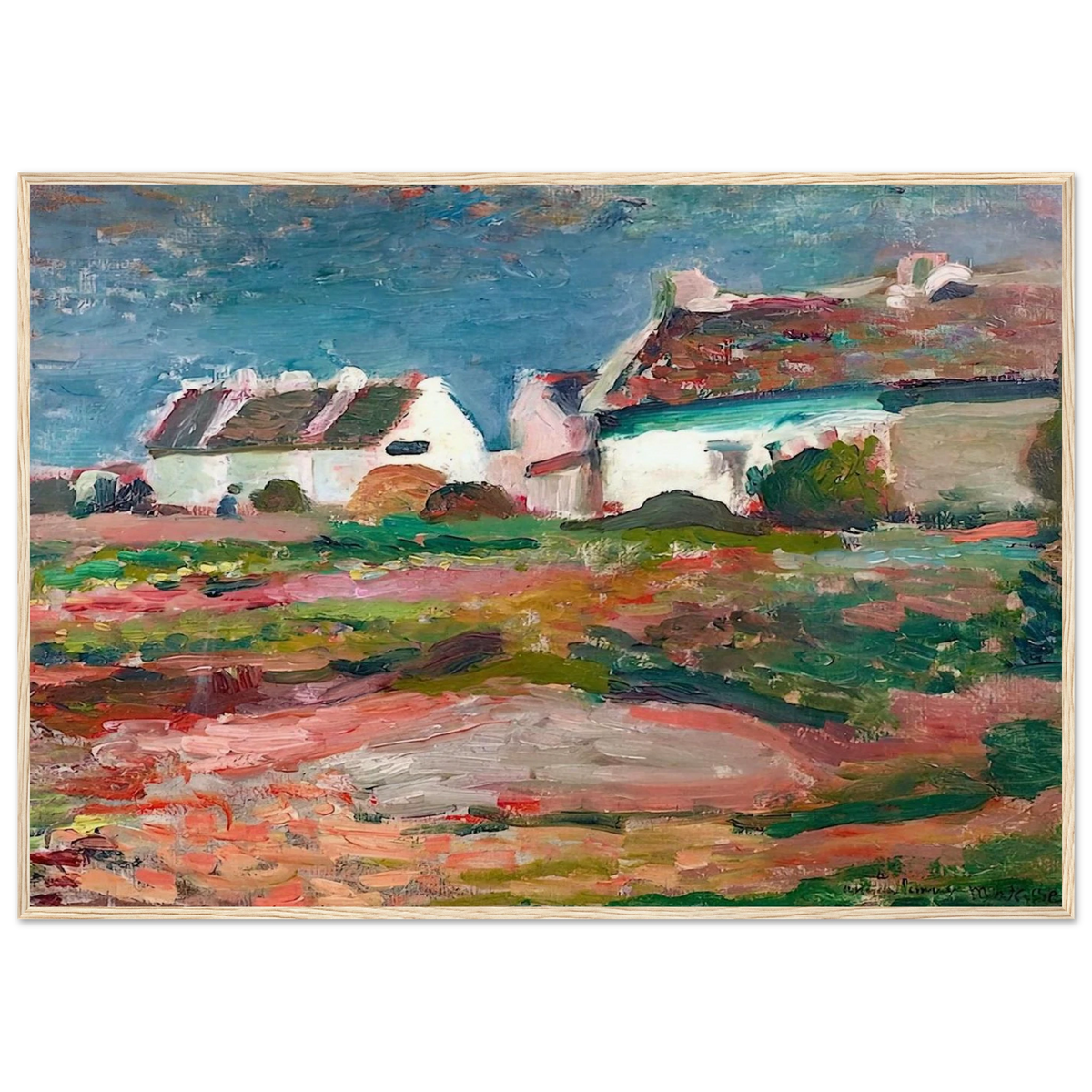 MAISONS A KERVILAHOUEN BELLE ILE 1896 Framed Poster | Henri Matisse Framed Prints Wall Art | Henri Matisse Print