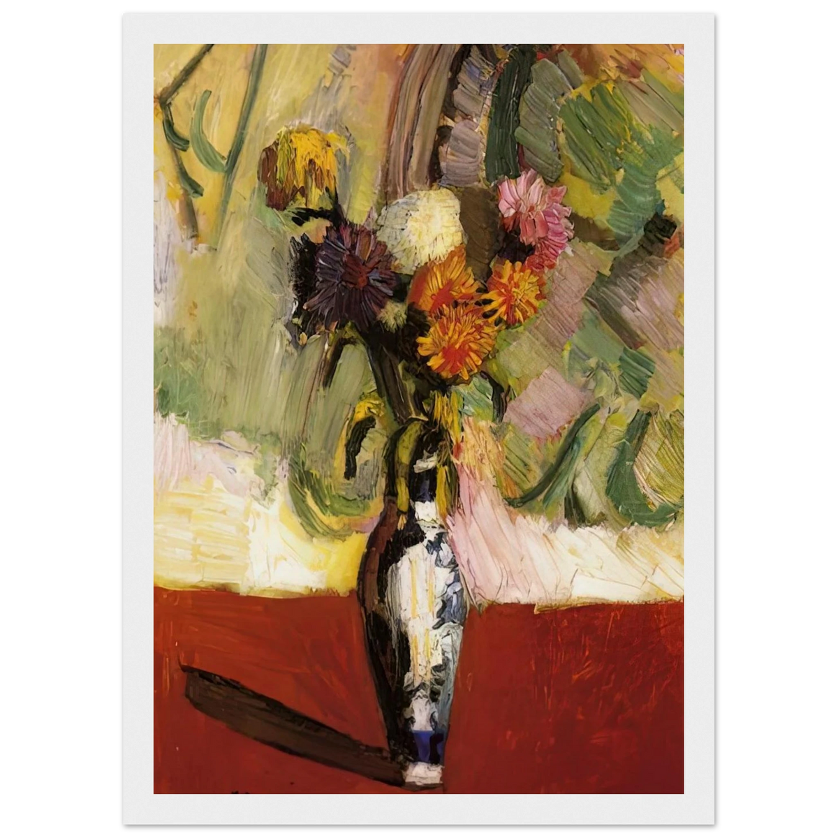 CHRYSANTHEMUMS IN A CHINESE VASE 1902 Framed Poster | Henri Matisse Framed Prints Wall Art | Henri Matisse Print