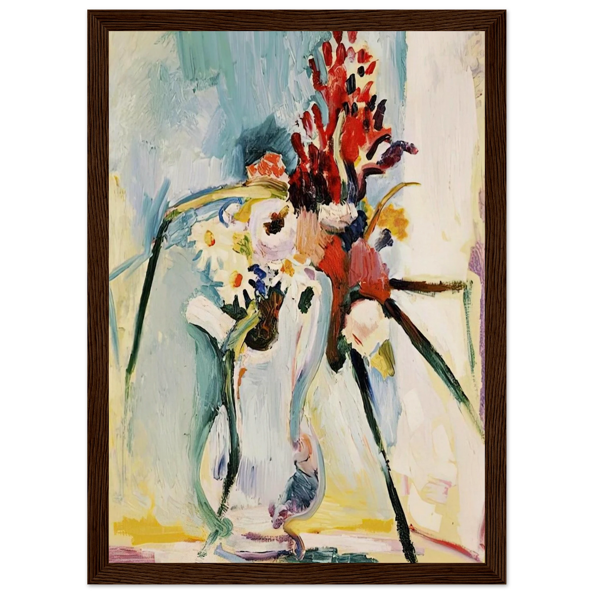 FLOWERS IN A PITCHER 1908 Framed Poster | Henri Matisse Framed Prints Wall Art | Henri Matisse Print