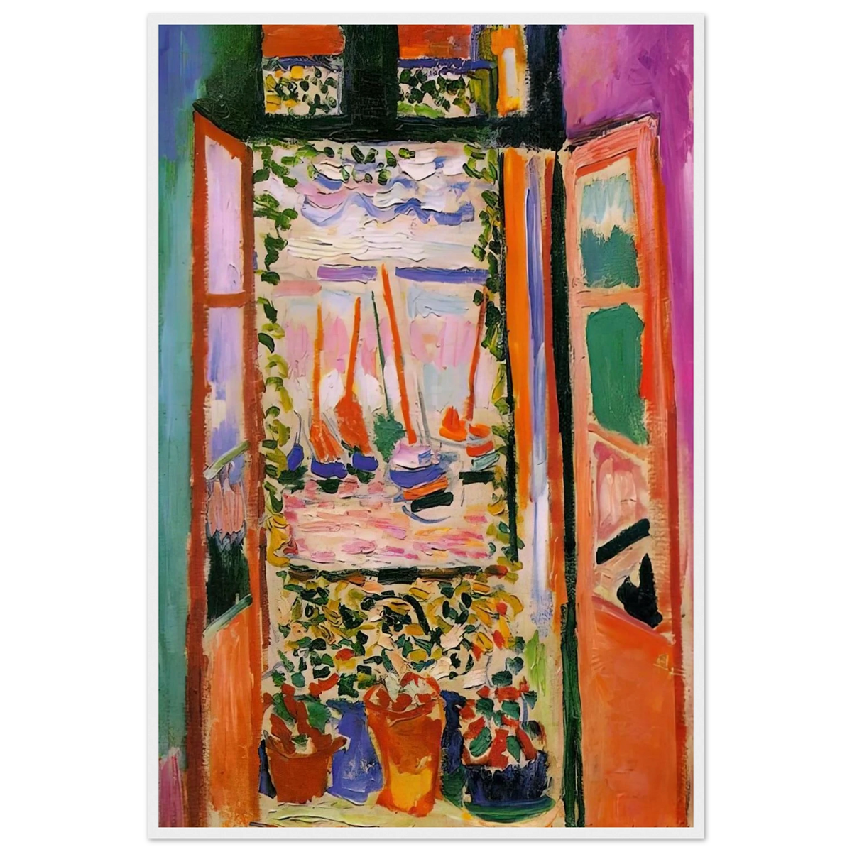 OPEN WINDOW COLLIOURE 1905 Framed Poster | Henri Matisse Framed Prints Wall Art | Henri Matisse Print