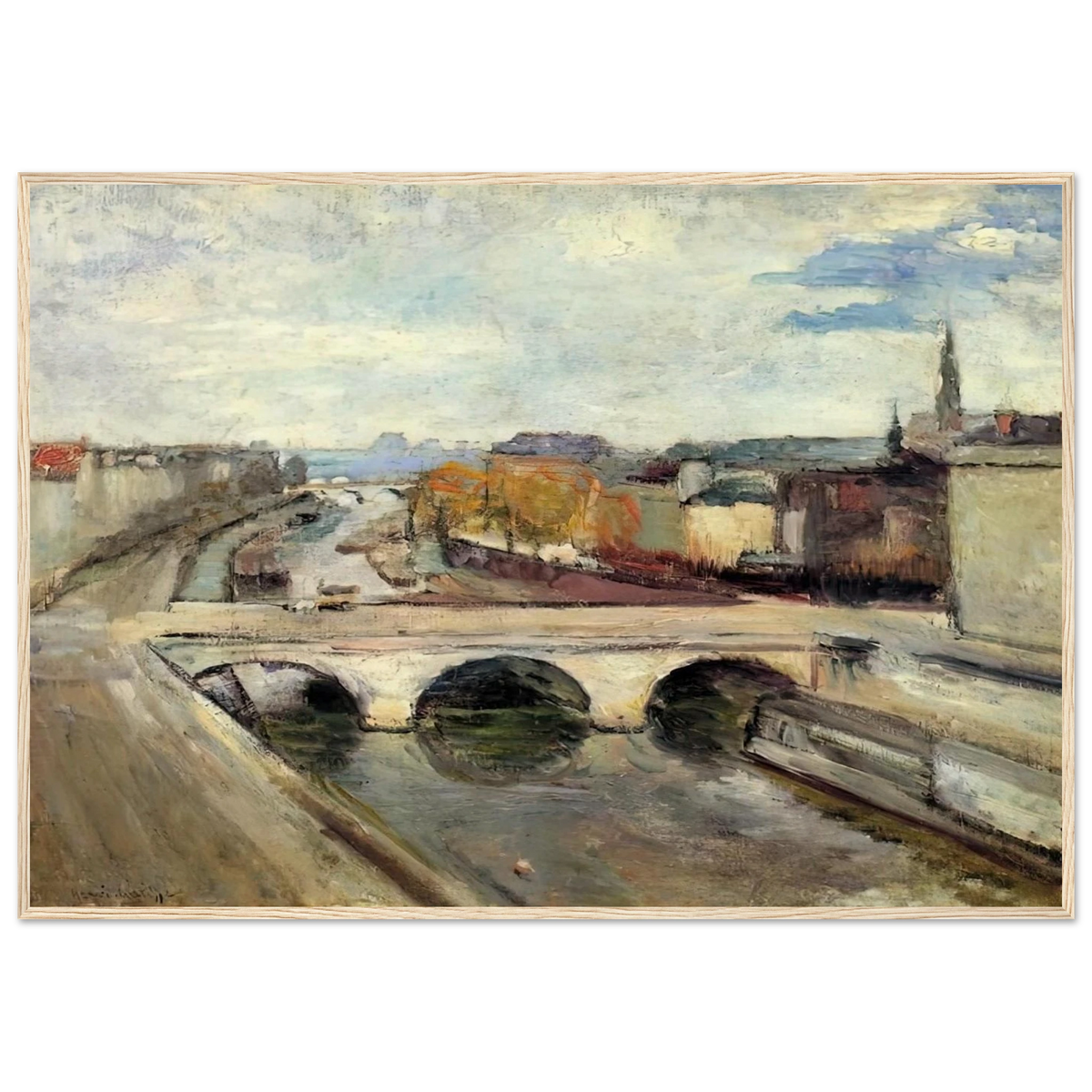 THE POT SAINT MICHEL IN PARIS 1900 Framed Poster | Henri Matisse Framed Prints Wall Art | Henri Matisse Print