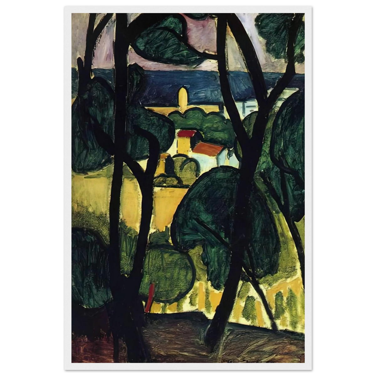 VIEW OF COLLIOURE Framed Poster | Henri Matisse Framed Prints Wall Art | Henri Matisse Print